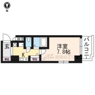 EC京都烏丸?ジャパニズム【201号室】の間取り