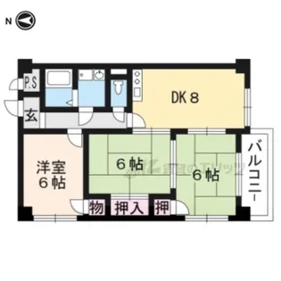 オークハイツ【105号室】の間取り