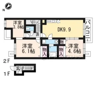 オーベルジュ【2階】の間取り