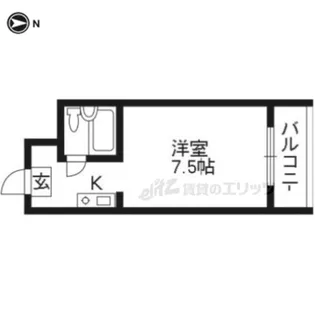 第二京都メゾンベルジュ西京極【302号室】の間取り