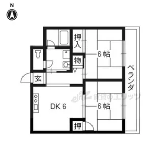 エクレール高辻【1階】の間取り