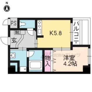 武三ビルディング【310号室】の間取り