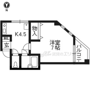ル ヴェール烏丸西【302号室】の間取り