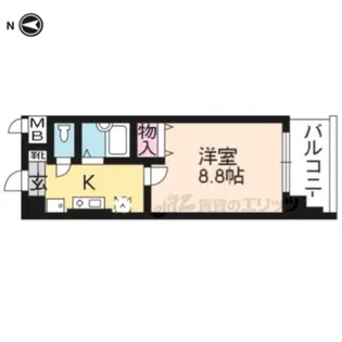 ハウスセゾン朱雀大路【301号室】の間取り