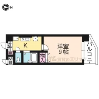 ハウスセゾン朱雀大路【504号室】の間取り