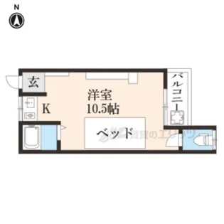 カキノウチアパートメント【2階】の間取り