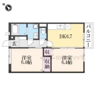 メゾンエスポワール?【2階】の間取り