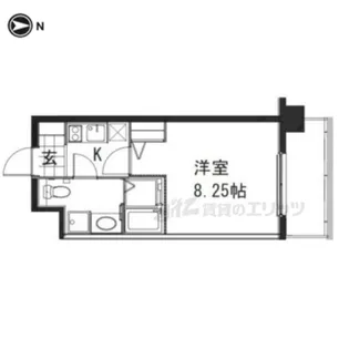 レジディア京都駅前【3階】の間取り