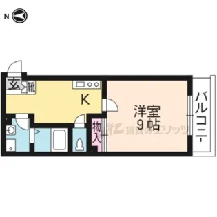 喜ど哀楽【104号室】の間取り