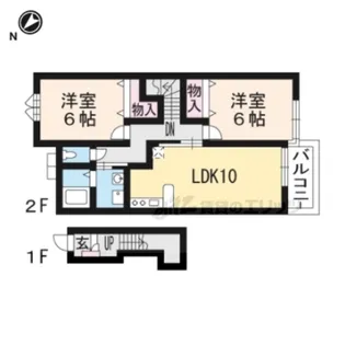 サンリット シェーネA【201号室】の間取り