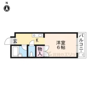 ダイバーシティ同志社【513号室】の間取り