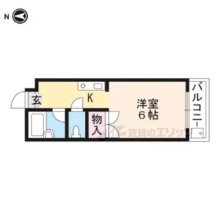 ダイバーシティ同志社【502号室】の間取り