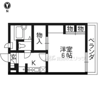 レオパレスK【208号室】の間取り
