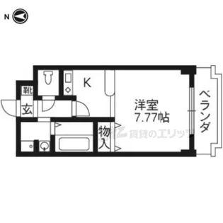 アドニー新田辺【102号室】の間取り