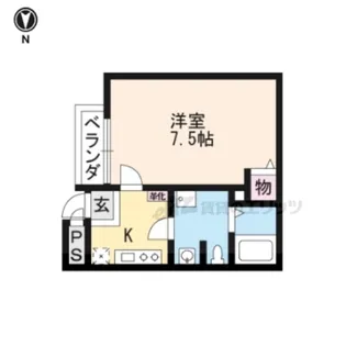 フラッティ中書島【103号室】の間取り