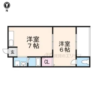 寺田コーポ【207号室】の間取り