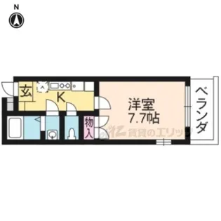 1Kの間取り画像