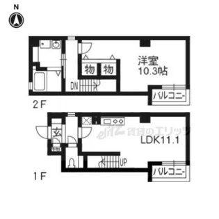 シャトーあと村【504号室】の間取り
