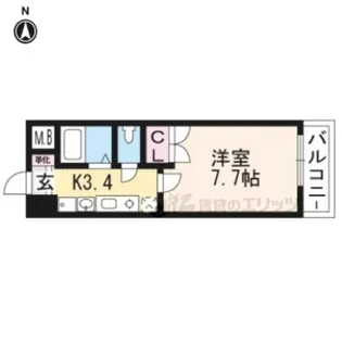 ミラージュ大津京【802号室】の間取り