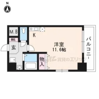 ミラージュ大津京【608号室】の間取り