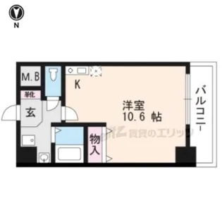 ミラージュ大津京【609号室】の間取り