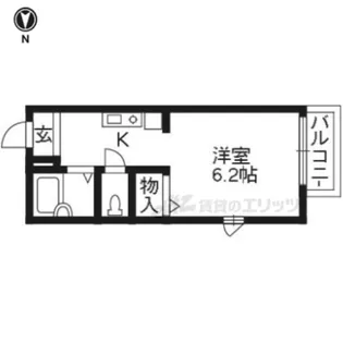 ジュノア神足【201号室】の間取り