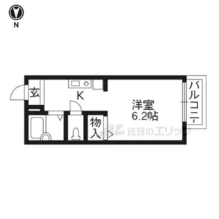 ジュノア神足【205号室】の間取り