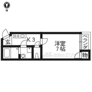 アルカス七条大宮【2-B号室】の間取り