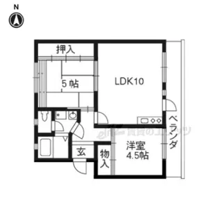 わかさ川ハイツ【4階】の間取り