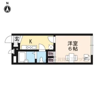 レオパレスサンメゾン【1階】の間取り