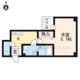 ペペ御所南【203号室】の間取り