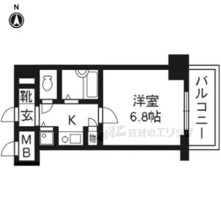 リーガル京都西陣【504号室】の間取り