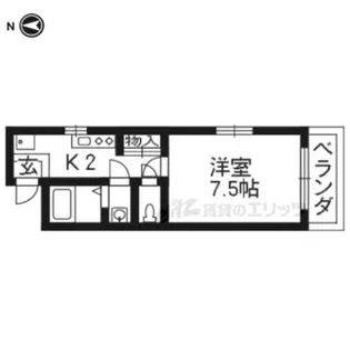 アルカス今出川【3-A号室】の間取り