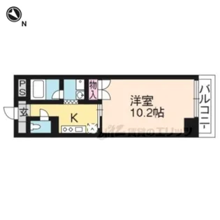 エリーフラッツ京町【4階】の間取り