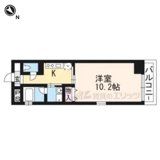 エリーフラッツ京町【5階】の間取り