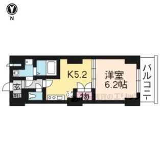 プラザ堀川寺之内【603号室】の間取り