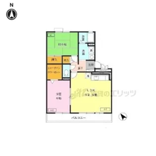 リビングタウン梅美台B棟【2階】の間取り