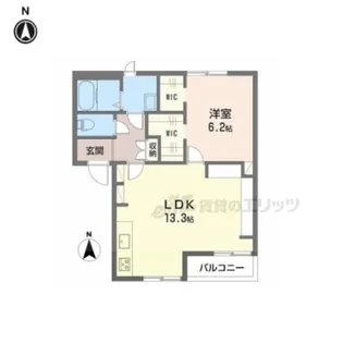 エルモンテ桜ヶ丘B棟【2階】の間取り