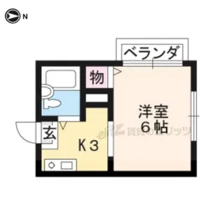 プレール北白川【1-D号室】の間取り