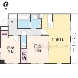 フローレンスさがの 【101号室】の間取り