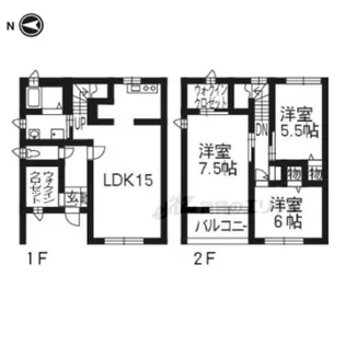 サントルモン中山【E112号室】の間取り