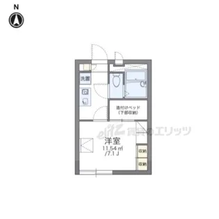 1Kの間取り画像