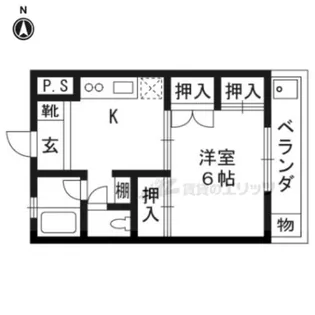 スカイロード東寺【2-J号室】の間取り