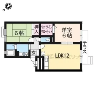 リビングタウン木津南A棟【1階】の間取り