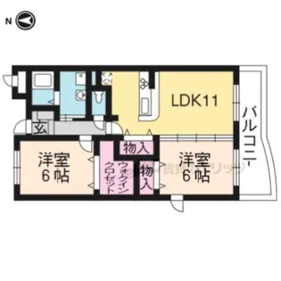 フルール野色【2階】の間取り