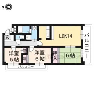 アルトピアーノ仰木の里【201号室】の間取り