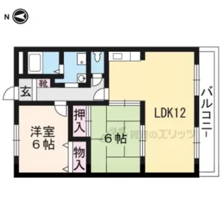 グランシャリオ1番館【201号室】の間取り
