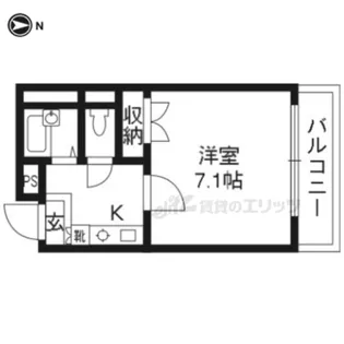 エトワール桃山【305号室】の間取り