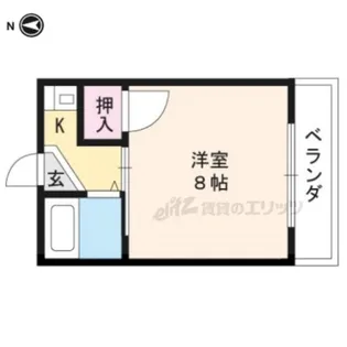 ヴィラ島本【306号室】の間取り