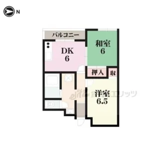 OrientoCity船岡【B号室】の間取り